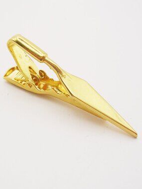 Vintage Freemason Tie Clip Clasp gold tone Mason Tool